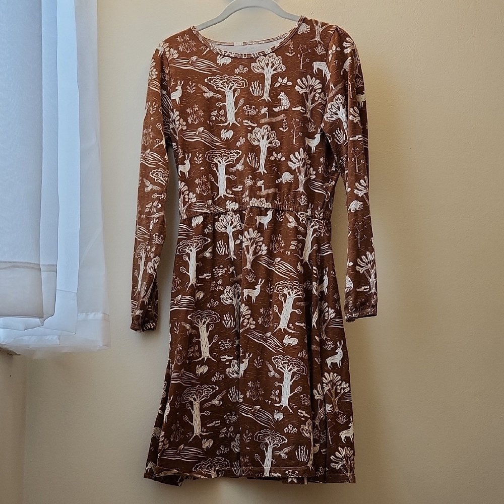 Winter Water Factory Cambridge Dress - In the Forest Chestnut, XS